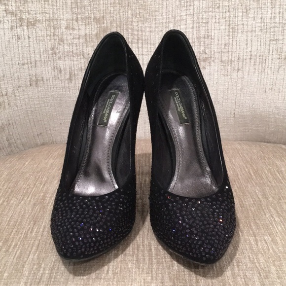 💜🖤 Dolce & Gabbana Swarovski Crystal Pumps - Picture 5 of 8